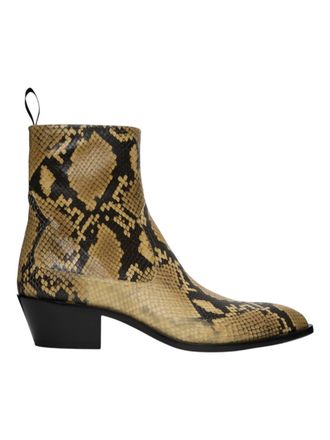 Bally Mens Gaiman Rhu Snake Embossed Leather Boots In Multi