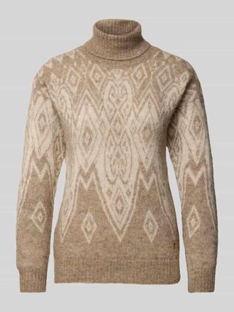 Dale of Norway Rollkragenpullover aus Alpaka-Mix Modell Falun in Beige Melange, Gr&ouml;&szlig;e XL