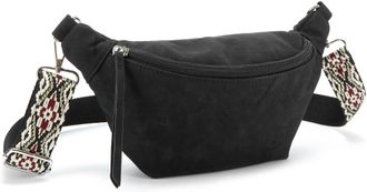 Vivance Bauchtasche VIVANCE Umh&auml;ngetasche, H&uuml;fttasche, Damen, Gr. B/H/T: 26cm x 12cm x 7cm, schwarz, Lederimitat, bestickt, unifarben, Taschen Bauchtasche, Cr