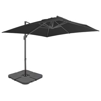 vidaXL Sombrilla De Jard&iacute;n Con Base Port&aacute;til Gris Antracita Vidaxl