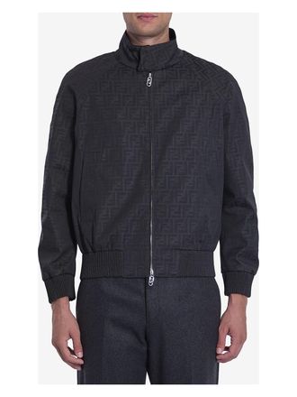 【フェンディ】 Jackets - Bomber Jackets ジャケット FENDI College-style Bomber Jacket MULTICOLOUR | Base Blu
