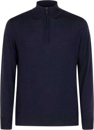 Canali Heren, Truien, Blauw, Maat: XL Wol