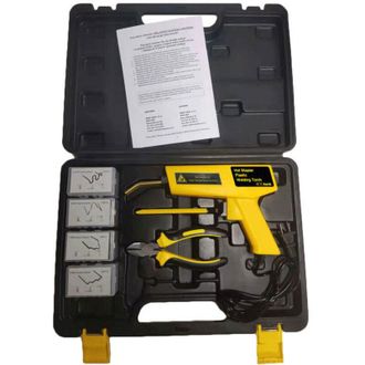 OEM Kit De Reparaci&oacute;n De Soldadura De Pl&aacute;stico 2 En 1 De 120 W Con 4 Tipos De Grapas Calientes (400 Piezas) Y 1 Paleta Para Reparar Parachoques Y Piezas D
