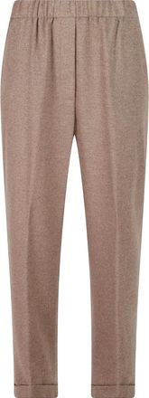 PESERICO Chinos van puur katoengabardine - Dames - Broeken - Beige - Maat: XL Katoen