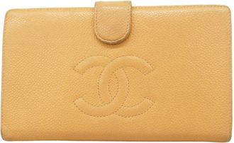 Chanel Grained Calfskin Long Wallet (Bi-Fold) (Pre-Owned)