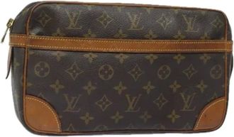 Louis Vuitton Pre-owned Tela clutches - - Pre-owned - Donna - Marrone - ONE SIZE
