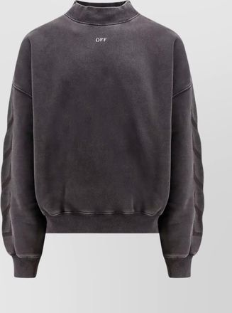Off-white cotton logo-print oversized sweatshirt
