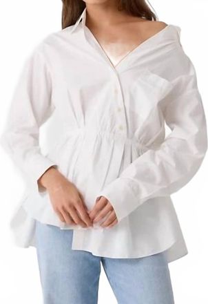 Rosie Assoulin Falling Off The Shoulder Top In White