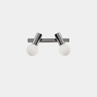 Netlighting Mist Double Bathroom Twin Wall Light Metallic Black E14
