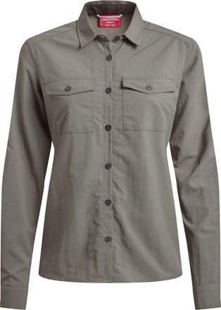 Craghoppers Dames Loukkos Nosilife Lange Mouw Shirt (Vert)