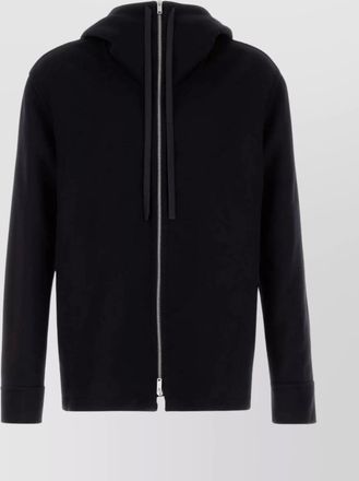 Jil Sander hooded cashmere cardigan with ribbed cuffs and hem