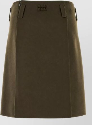 Miu Miu cashmere virgin wool high-rise skirt