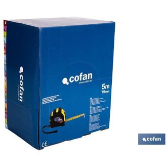 cofan Expositor De Flex&oacute;metros Con Protecci&oacute;n De Goma 19 Mm X 5 M 12 Uds