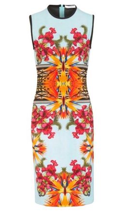 Givenchy Multicoloured Floral Knit Midi Dress Size S
