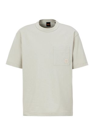 Boss Orange by Hugo Boss T-Shirt BOSS ORANGE Te cotton, Herren, Gr. S, beige (light beige271), Single Jersey, Obermaterial: 100% Baumwolle, unifarben, regular fit, Rundhals, e