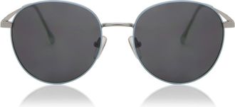 SmartBuy Collection Oval Full Rim Plastic Mens Sunglasses Blue Size 51 - Free Lenses - SmartBuy Collection