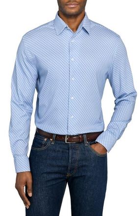 Brooklyn Brigade Neat Print Knit Long Sleeve Basic in Lt Blue at Nordstrom, Size Xx-Large