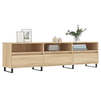 Berkfield Home TV Cabinet Sonoma Oak 150x30x44.5 cm Engineered Wood in Light Tan