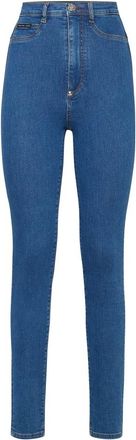 Philipp Plein Super High Waist Jegging Iconic - Dames - Skinny Jeans - Blauw - W29 - Katoen - Jeans