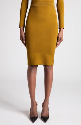 Tom Ford Tech Viscose Blend Pencil Skirt in Olivine Green at Nordstrom, Size X-Large