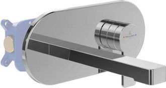 Villeroy & Boch Villeroy&boch - Mezclador De Lavabo Mural Villeroy Et Boch Architectura Con Desag&uuml;e Push Open, Cromado + Cuerpo Empotrado