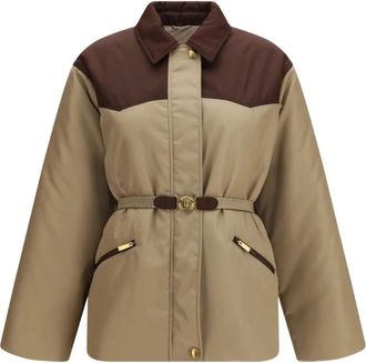 Versace Abrigo con cintur&oacute;n - Coats - Mujer - Beige - S