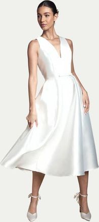 Coast Midi Wedding Dress With Pockets in Ivory at Nordstrom, Size 12