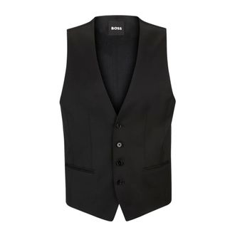 HUGO BOSS Heren, Pakken, Zwart, Maat: L Wol