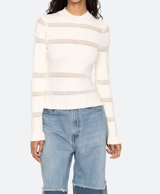 Sea New York Devon Long Sleeve Top In Cream