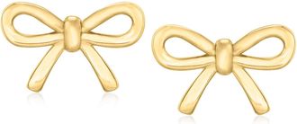 Canaria Canaria 10kt Yellow Gold Ribbon Earrings