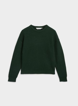 Contemporaine Womens Diamond-texture pure cotton sweater