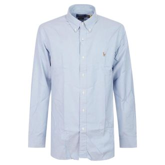 Polo Ralph Lauren Custom Fit Oxford-overhemd - Heren - Overhemden - Blauw - Maat: XL Katoen