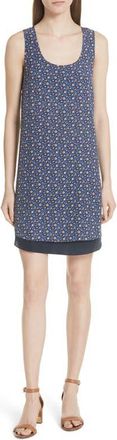Tory Burch Sydney Sleeveless Silk Dress in Blue Wild Pansy at Nordstrom, Size Small