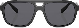 Dolce & Gabbana Eyewear aviator-frame sunglasses - men - Nylon - 58 - Black