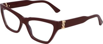 Cartier Ct 0590O Optisch Montuur - unisex - Brillen - Rood - 52 MM - Accessoires