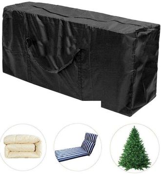 OEM Funda Para Coj&iacute;n De Muebles De Jard&iacute;n, Funda Protectora Para Coj&iacute;n, 173&times;76&times;51cm, Tejido Oxford 210d, Impermeable, Protecci&oacute;n Uv, Negro