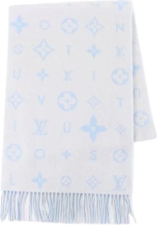 Louis Vuitton Pre-owned Scarves, female, Blue, Size: ONE SIZE Pre-owned Vintage Stole