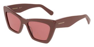 Ferragamo SF929SN 606 Womens Sunglasses Burgundy Size 55