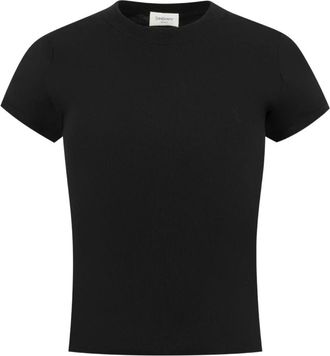 Saint Laurent Dames, Tops, Zwart, Maat: XS Katoen