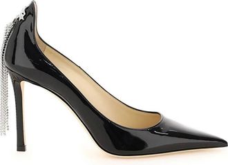 Jimmy Choo London Spruce 95 Patent Leather Pumps, Brand Size 34.5 ( US Size 4.5 )