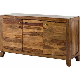 Massivmoebel24 Ancona 121 Credenza in legno di sheesham - laccato / marrone 140x45x80