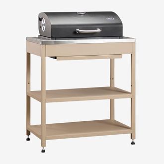 Sklum M&oacute;dulo Con Barbacoa De Carb&oacute;n Para Cocina Modular De Exterior En Acero Savona Sklum