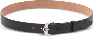 Fendi FF Riem - Heren - Riemen - Zwart - 110 CM - Leer - Accessoires