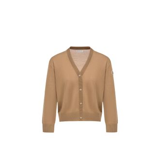 Moncler Moncler Wool Cardigan, Women, Beige, Size: Xl