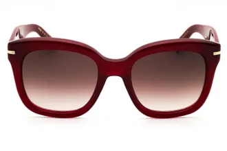 HUGO BOSS BOSS1731S Rectangular Plastic Frame Sunglasses - Burgundy