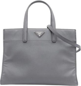 Prada Pre-owned Tote Bags, female, Gray, Size: ONE SIZE Pre-owned Vintage Tote Bag