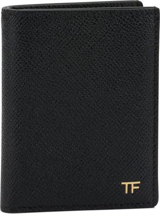 Tom Ford Klappkartenetui aus klein genarbtem Leder
