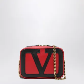 Valentino Garavani Viva Superstar chain belt bag red/black