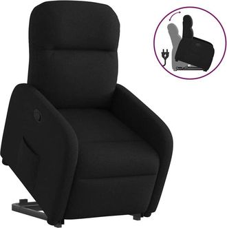 vidaXL Sill&oacute;n Reclinable Elevable Tela Negro Vidaxl