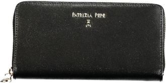 Patrizia Pepe Leren Portemonnee - Dames - Portefeuilles - Zwart - ONE Size - Leer - Accessoires
